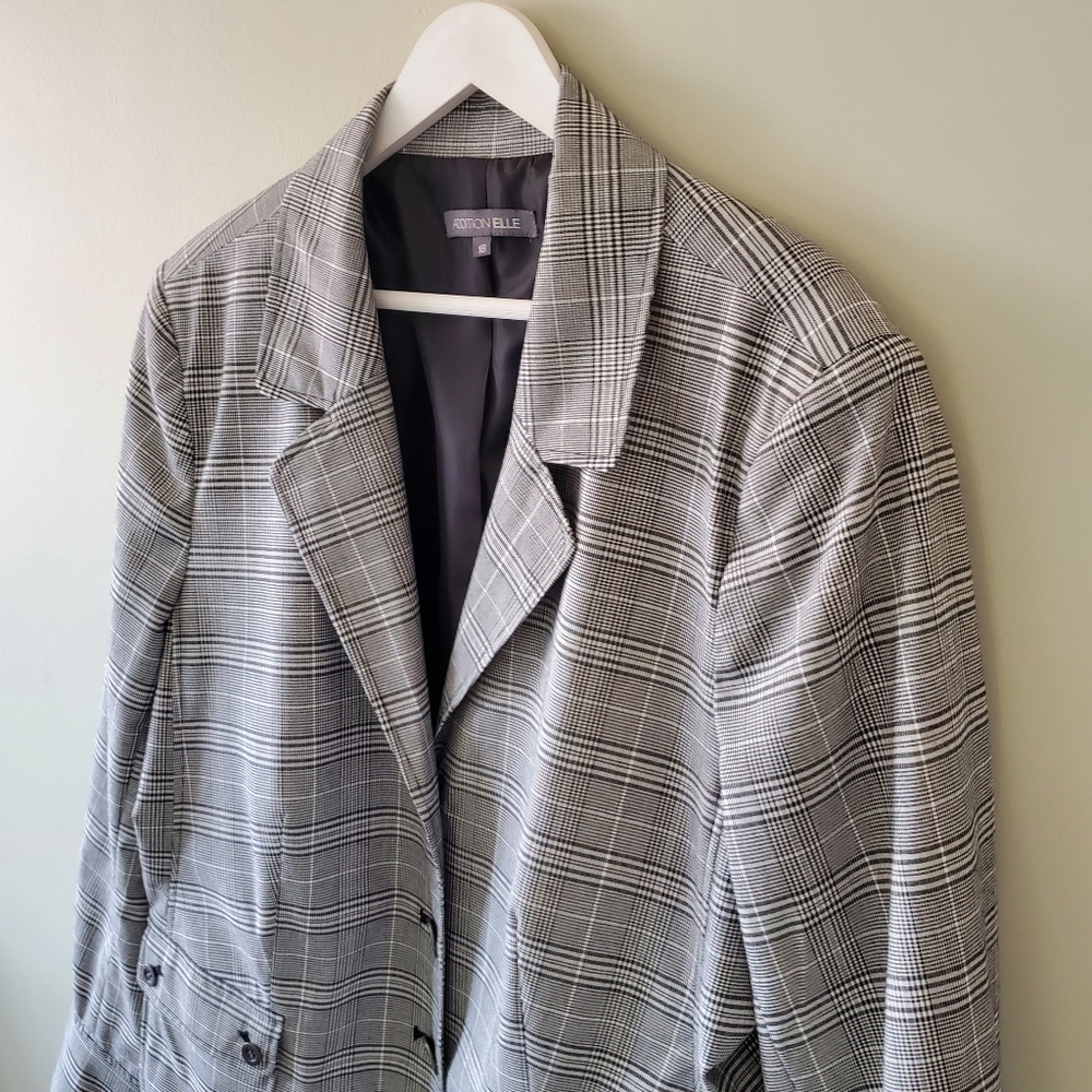Addition Elle 18 Old Money Modern Contemporary Preppy Double Breasted Blazer - Picture 4 of 14